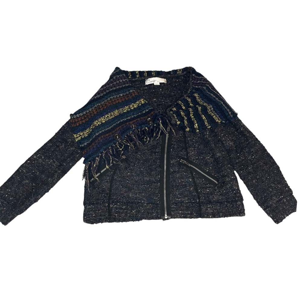 Curio New York Wool Blend Jacket Wrap Scarf Multicolored Size L